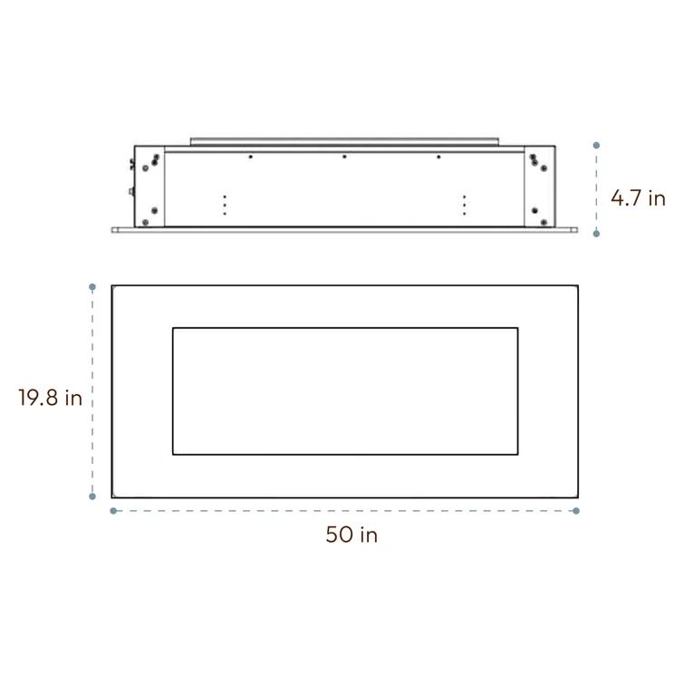 Cambridge Cambridge Wall Mount Electric Fireplace Heater with Remote Control for Indoor Use in Living Room, Bedroom, Home Office