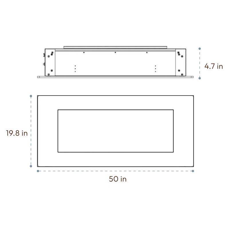 Cambridge Cambridge Wall Mount Electric Fireplace Heater with Remote Control for Indoor Use in Living Room, Bedroom, Home Office