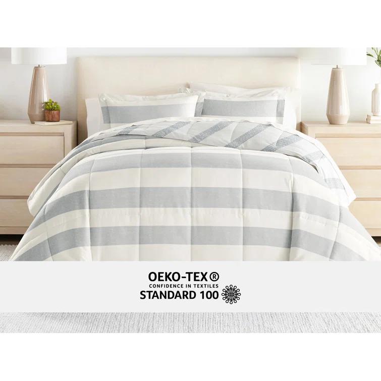 IEnjoy Home 7-Piece Bedding Bundle - Pattern Comforter and Sheet Set