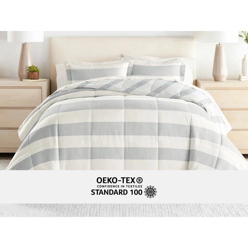 IEnjoy Home 7-Piece Bedding Bundle - Pattern Comforter and Sheet Set