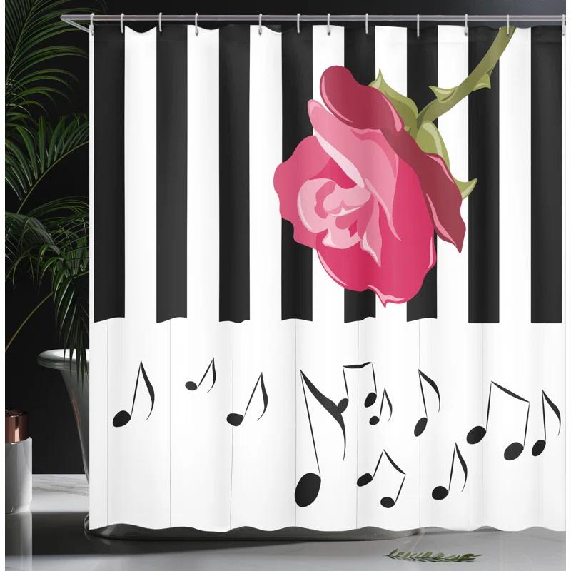 Ambesonne Shower Curtain with Hooks Included
