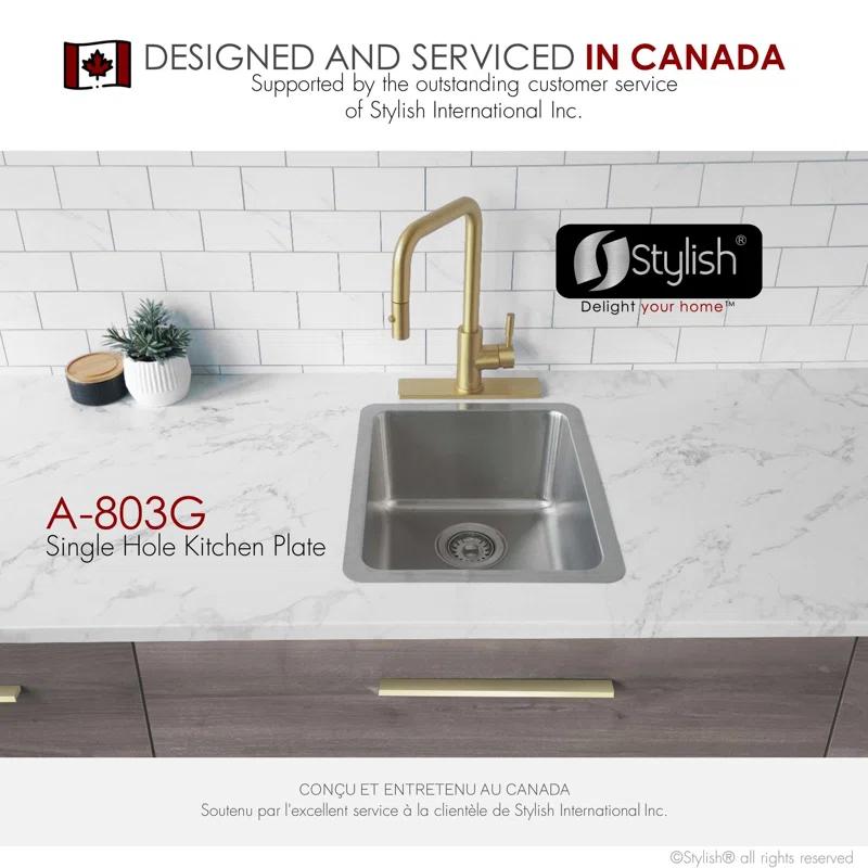 iVIGA VCC06G iVIGA 10" Sink Faucet Hole Cover Deck Plate