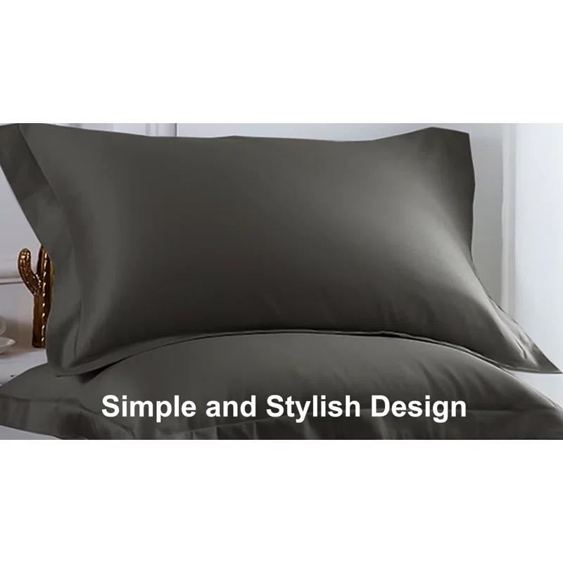 BEFIHO Bed Pillow Shams, 1800 Brushed Microfiber Oxford Pillowcases - NTBAY (Set of 2)