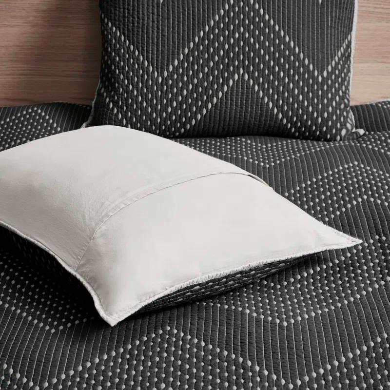 INK+IVY Pomona 3 Piece Embroidered Cotton Quilt Set