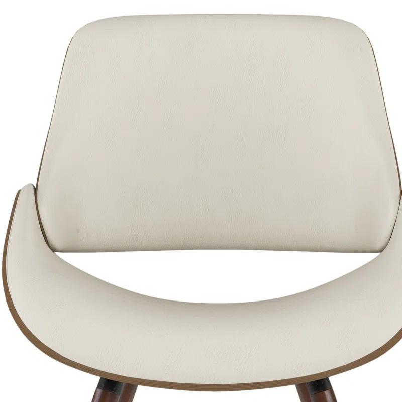 Simpli Home Malden Upholstered Dining Chair with Ergonomic Solid Wood Frame and Mid-Century Modern Style