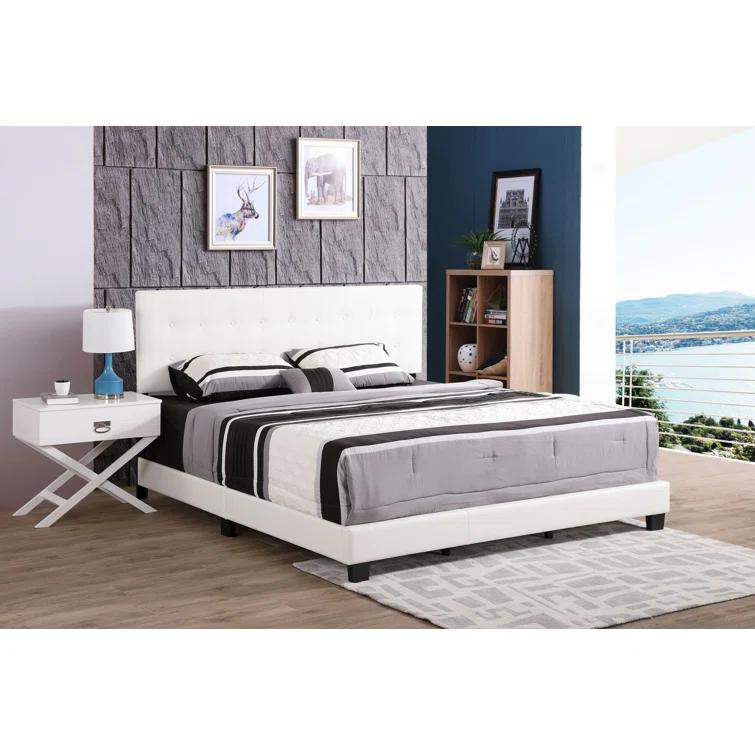 Glory Furniture Eaton Vegan Leather Platform Bed