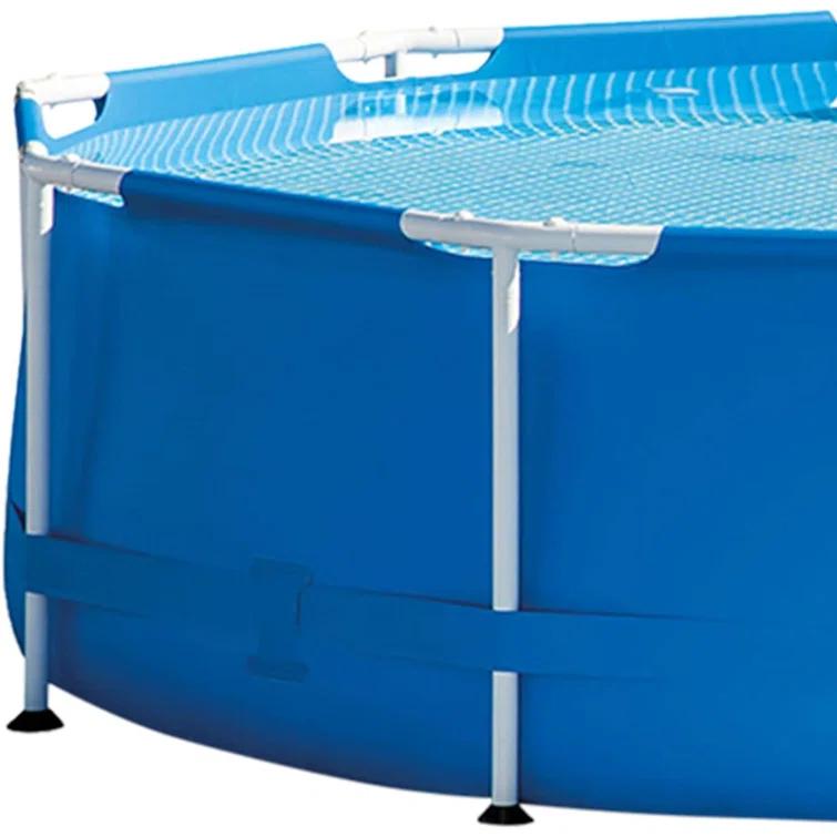 Intex Intex Round Metal Frame Outdoor Backyard Above Ground Swimming Pool