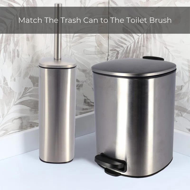 Evideco Mel Metal Step On Trash Can - 1.3 Gallons