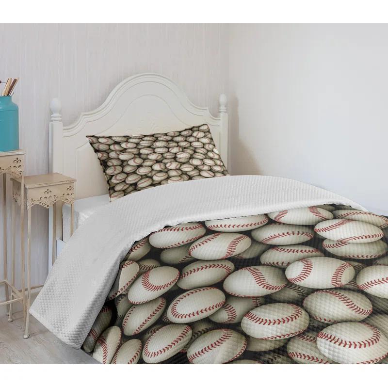 Ambesonne Ambesonne Sports Bedspread Baseball Sport Emblem