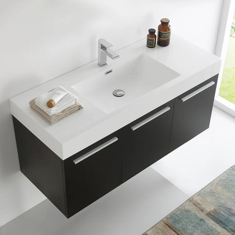 Fresca Vista 47" Wall-Mounted Single Sink Bathroom Vanity Set