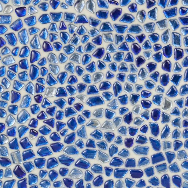 Bond Tile Fractal Pebble 11.88 in. x 11.88 in. Polished Glass Wall Mosaic Tile (0.98 Sq. Ft. / Each)