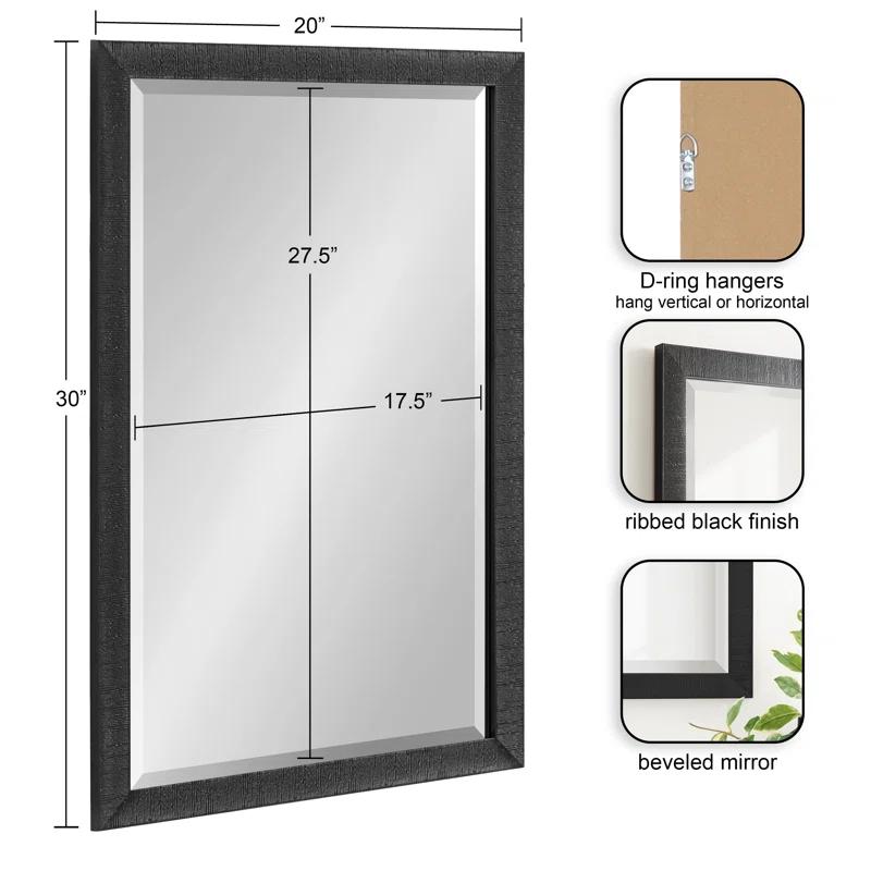 Hokku Designs Farhi Rectangle Embossed Bathroom Wall Mirror