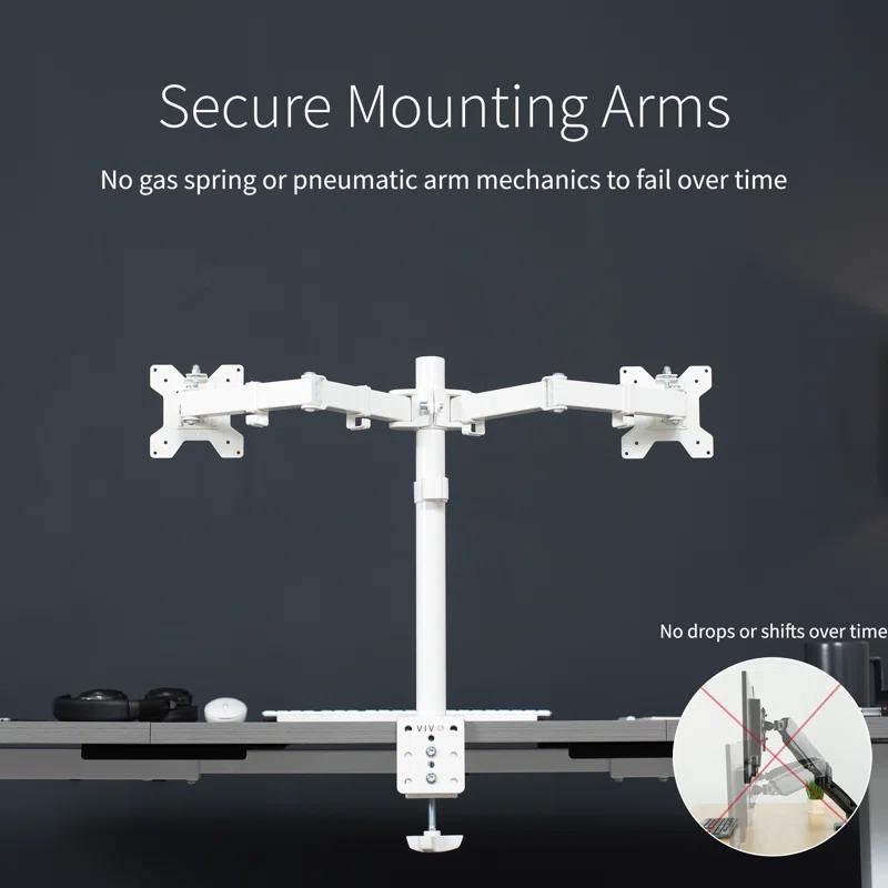 Vivo VIVO Dual Monitor Desk Mount Adjustable Stand, Fits Screens up to 30", STAND-V002 Series