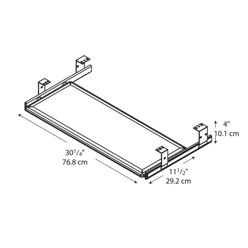 4'' H x 30'' W Keyboard Tray/Drawer