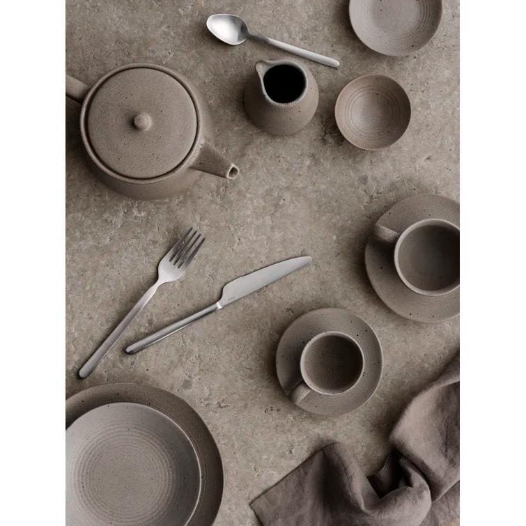 Blomus KUMI Ceramic Stoneware Espresso Cup with Saucer (Set of 2)