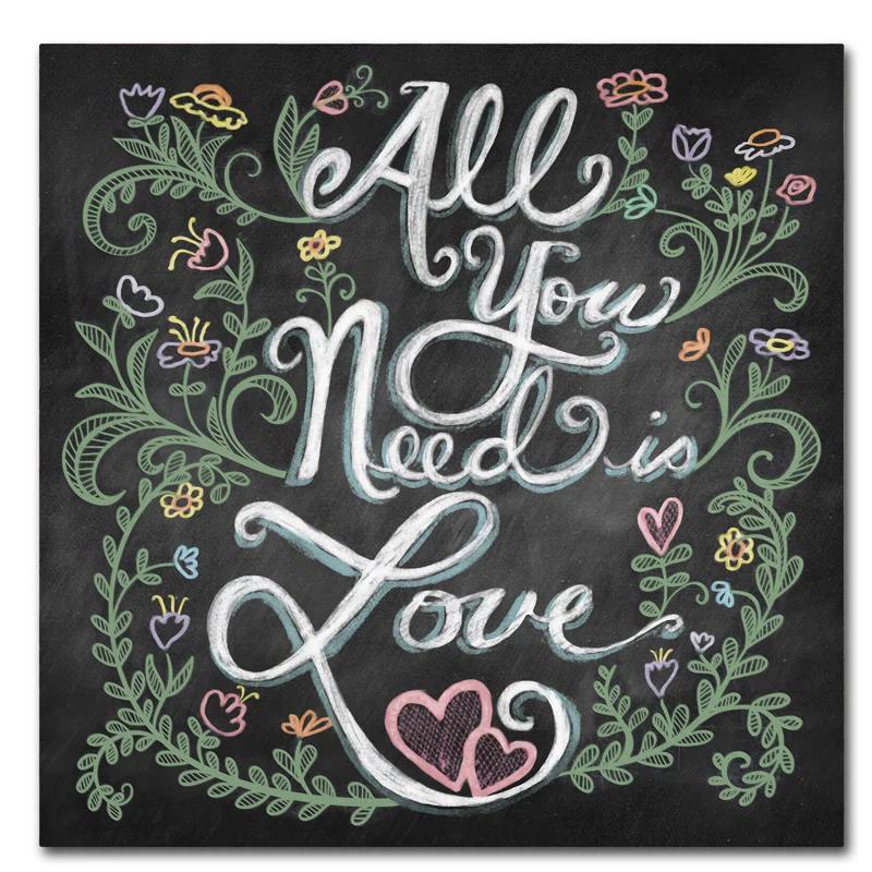 Trademark Fine Art Elizabeth Caldwell " All You Need Is Love " by Elizabeth Caldwell