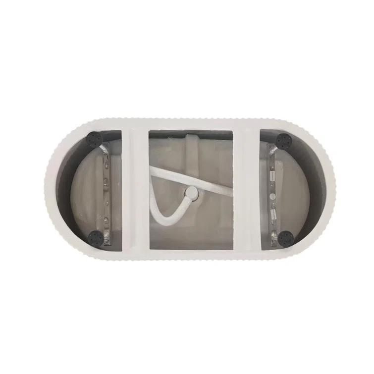 Living District 59 Inch Bathtub in Glossy White with Trim BT30759GW-BGD