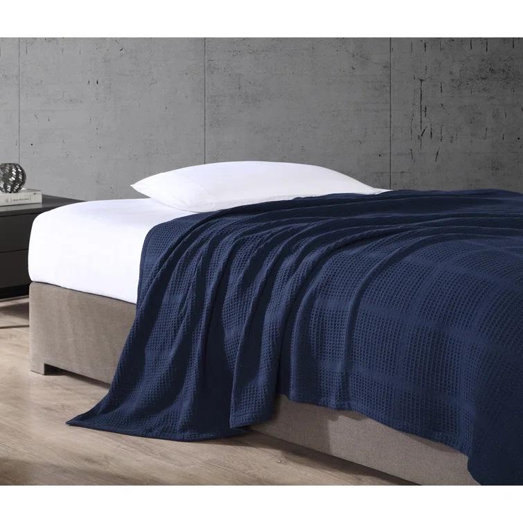 Kenneth Cole Kenneth Cole Waffle Grid Solid Cotton Blanket