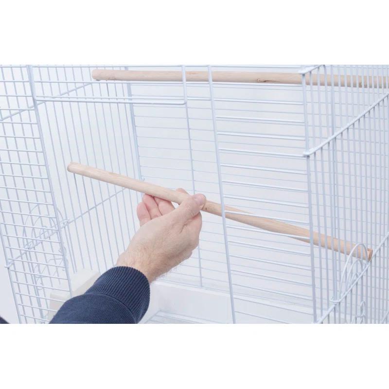 Penn Plax Medium Birdcage Starter Kit - Square Dome- White