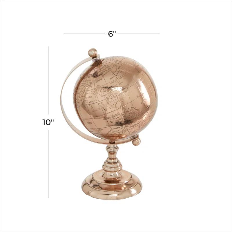 Novogratz Aluminum Metal Educational/Geographic Earth Rose Gold Globe