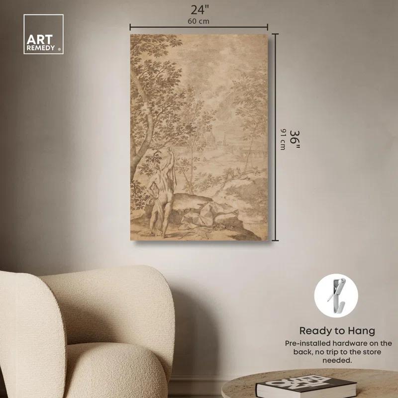 Art Remedy Unveiled in Nature Canvas Vintage Landscape Art by Art Remedy