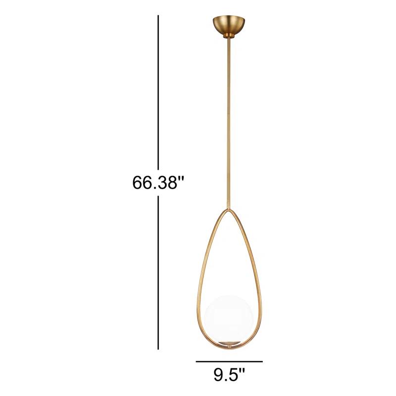 Galassia Pendant Light by AERIN - Burnished Brass / 9.5"W