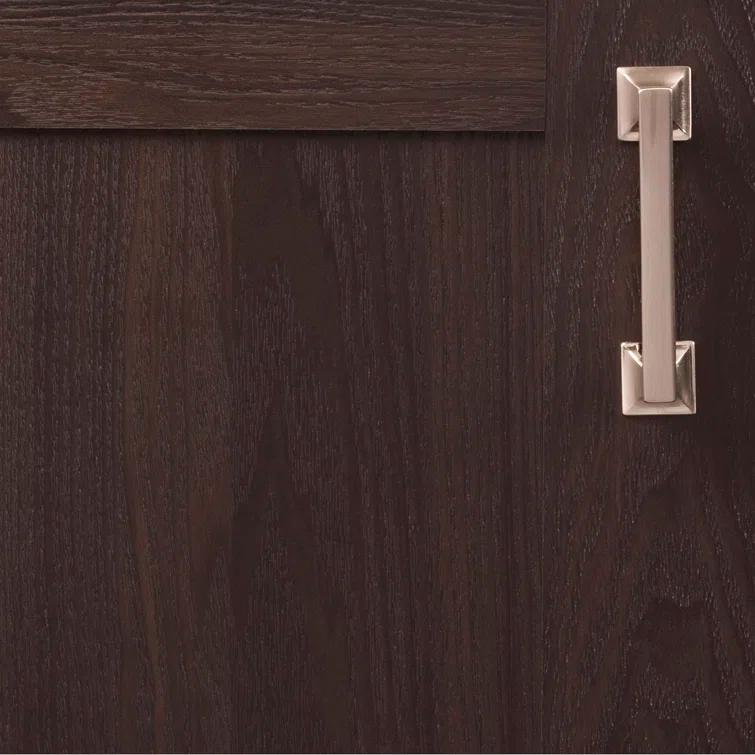Hickory Hardware Studio Collection Handle Pull - 3-3/4" Center to Center Cabinet Pull Satin Nickel - Transitional Hardware for Drawers & Cabinets