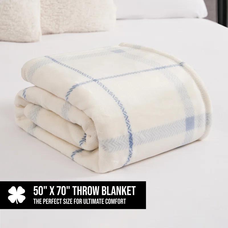 Lucky Brand Lucky Brand Palmdale Reversible Plush & Cozy Thow Blankets - 50" x 70"