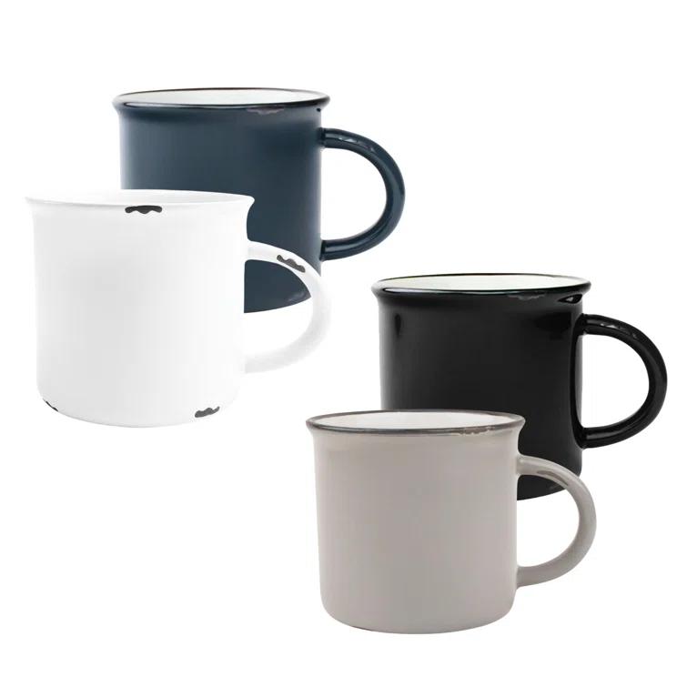 Canvas Home Tinware Stoneware Coffee Mug 16oz (Set of 4)