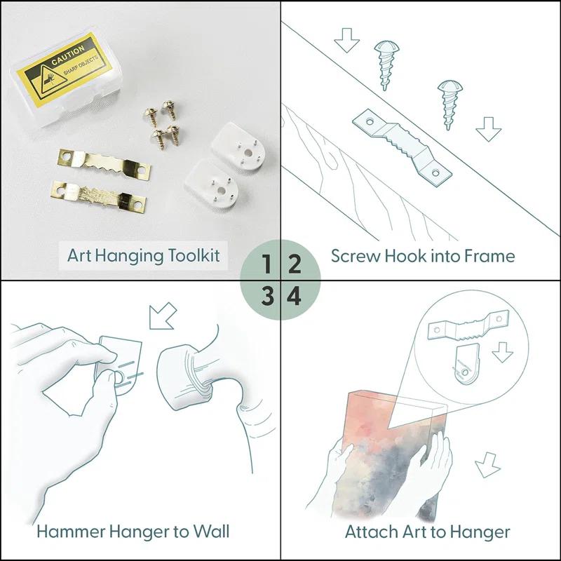 IDEA4WALL Crane Heron Bird " Pastel Beach Wave Ocean Crane Bird Nature Modern Zen Rustic "