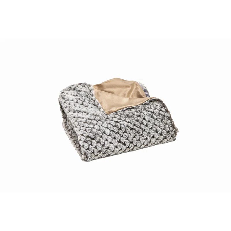 HomeRoots Knitted Throw Blanket