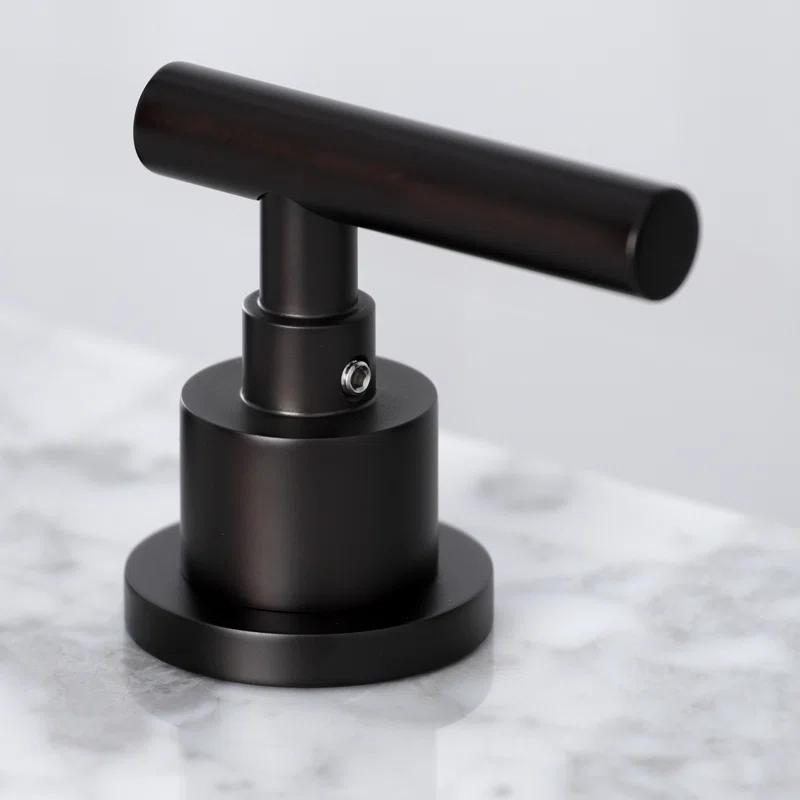 Kingston Brass FSC8925CML Kingston Brass Manhattan Two-Handle 3-Hole Deck Mount Widespread Bathroom Faucet with Brass Pop-Up Drain