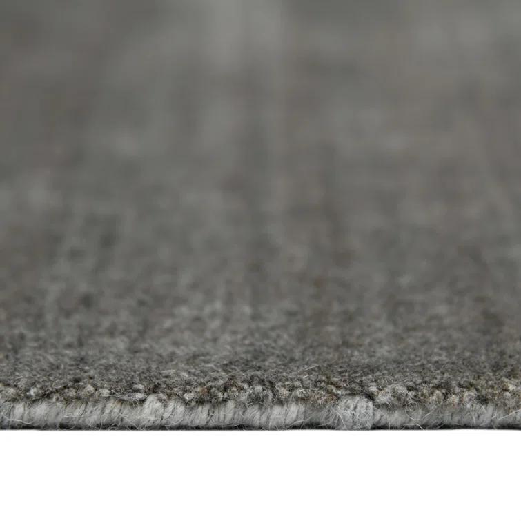 AMER Rugs Striped Hand-Woven Flatweave Cotton Gray Area Rug