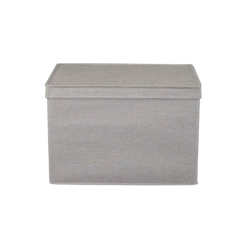 Household Essentials Household Essentials Wide Storage Box Fabric Bin (Set of 2)