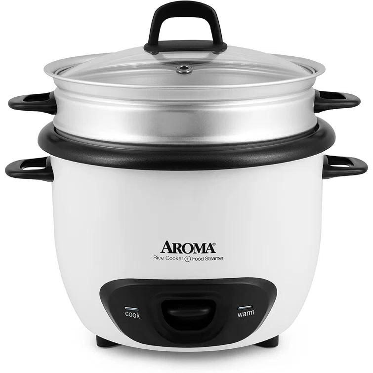 Aroma Aroma 14-Cup Pot Style Rice Cooker and Food Steamer Set