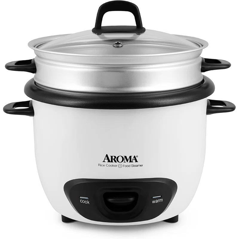 Aroma Aroma 14-Cup Pot Style Rice Cooker and Food Steamer Set