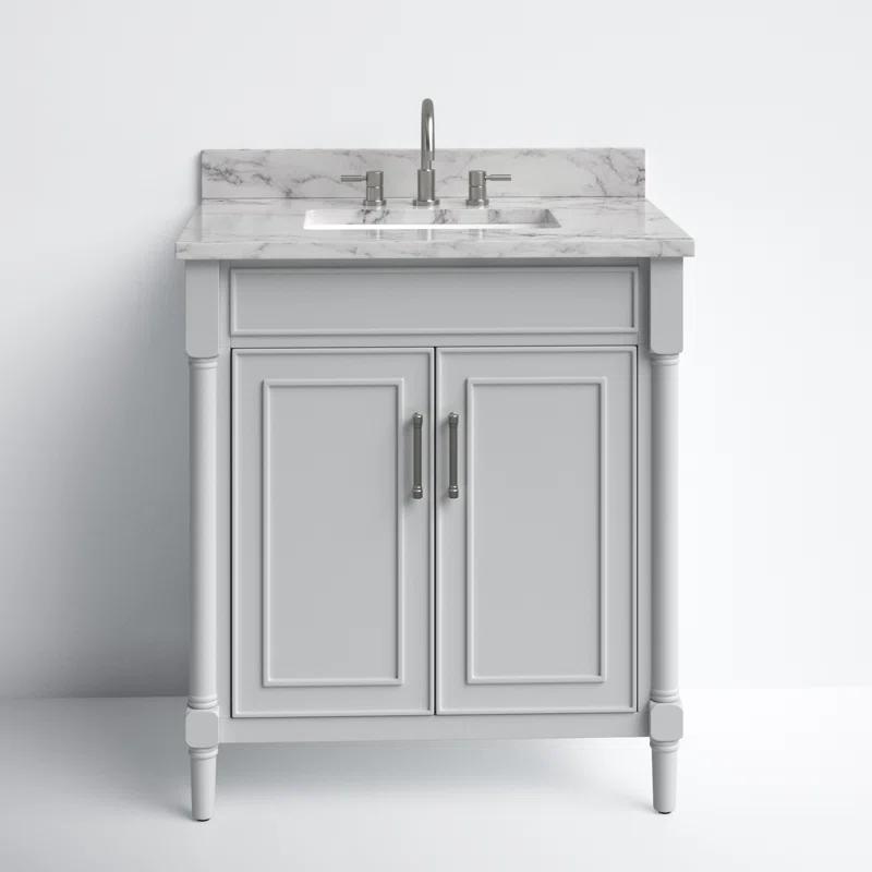 Joss & Main Addison 31'' Single Bathroom Vanity with Marble Top