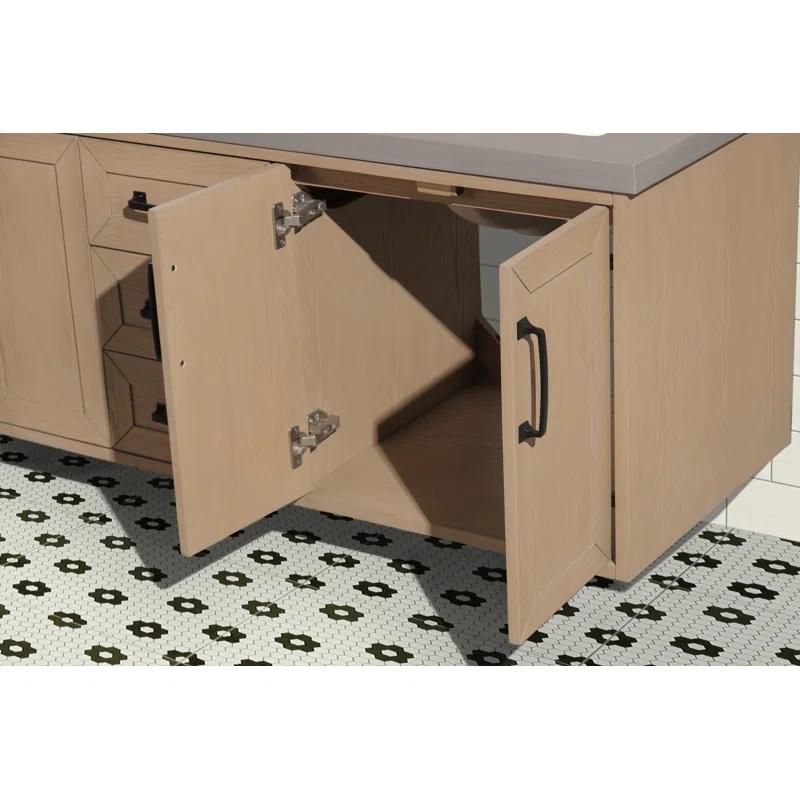 Ari Kitchen & Bath Venice 55'' Double Bathroom Vanity with Quartz Top