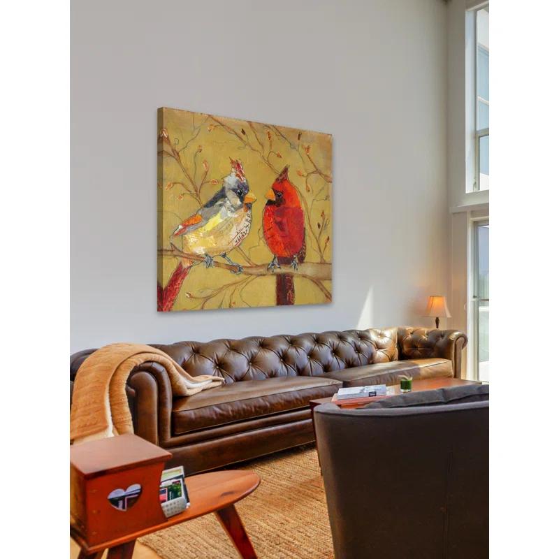 Marmont Hill "Cardinal Conversation" Print on Wrapped Canvas