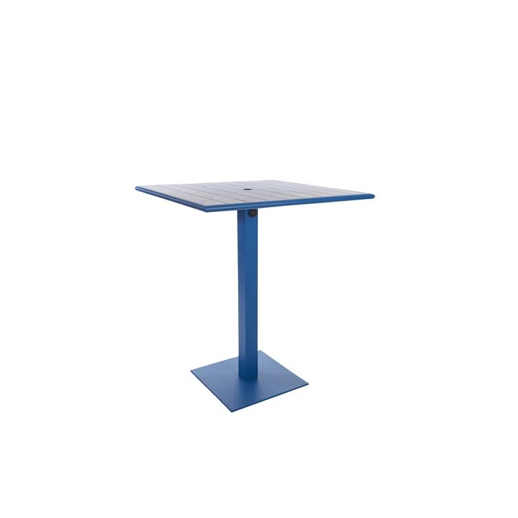 BFM Seating Beachcomber-Margate 36x36 Bar Height Table - Powder Coated - Umbrella Compatible