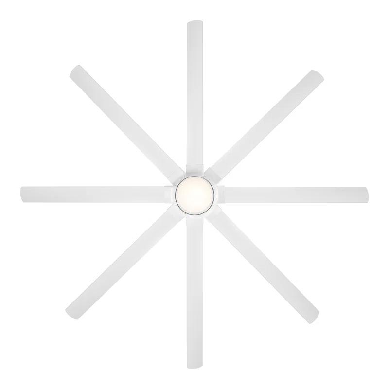Modern Forms Hydra 8 - Blade Outdoor LED Smart Standard Ceiling Fan with Wall Control and Light Kit Included, Works With Alexa and iOS or Android App