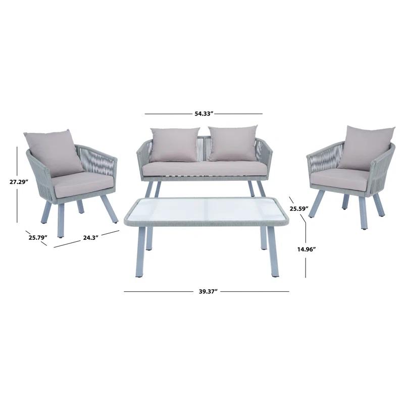 Highland Dunes Oropeza 4 - Person Patio Conversation Sets with Cushions