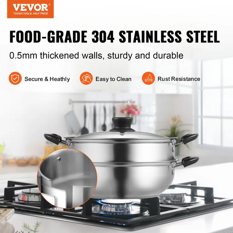 VEVOR VEVOR 3 Quarts Stainless Stee Steamer Pot