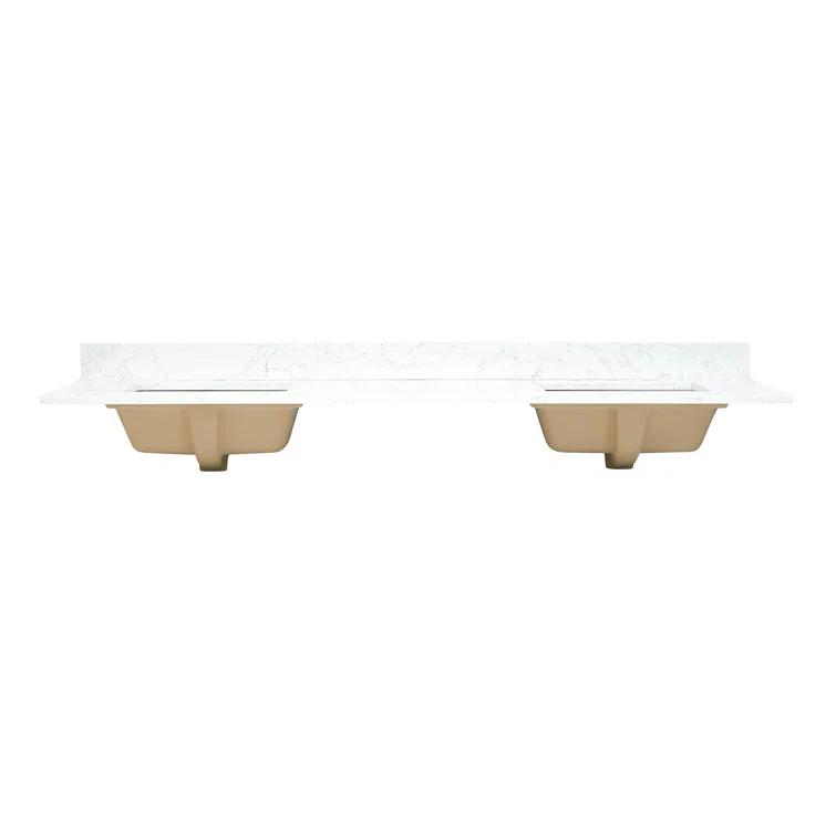 Altair Ceres 73" Engineered Stone Double Bathroom Vanity Top with Sink