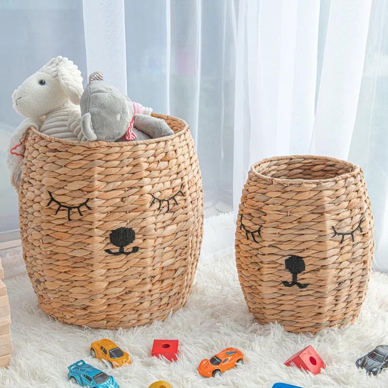 Baum Set Of Two Round Bear Baskets