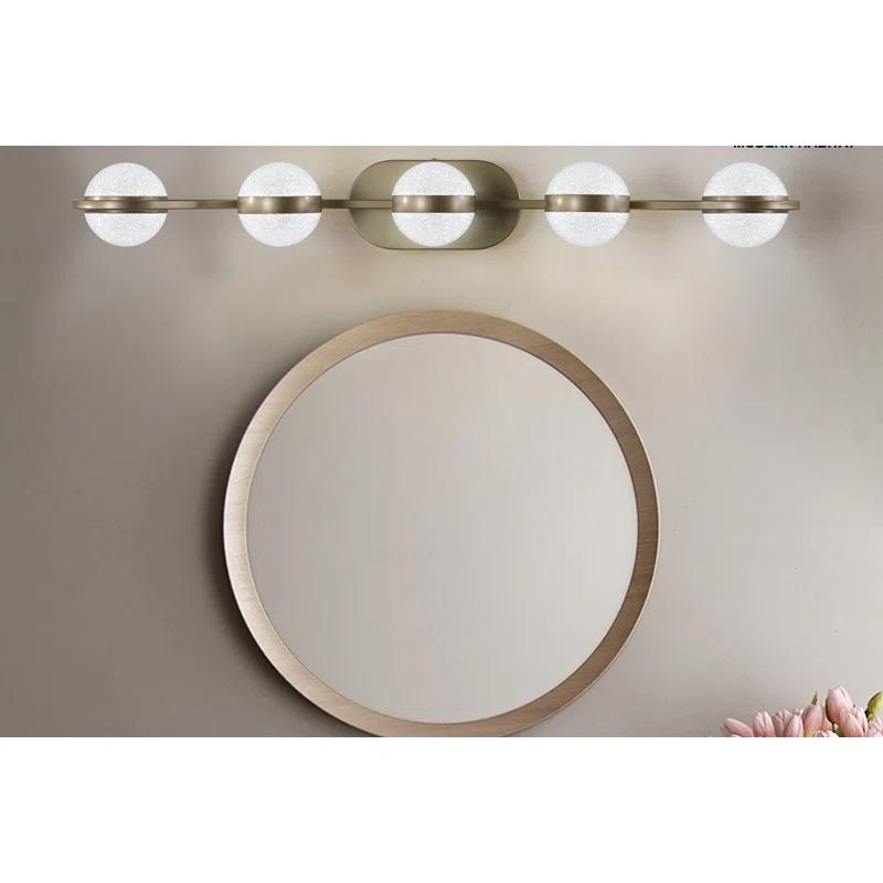 Modern Habitat DivineDazzle 5 - Light Dimmable Gold LED Vanity Light