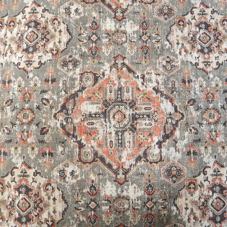 HiEnd Accents Carmen Taupe Linen Medallion Pattern Classic Modern Rustic Comforter Set