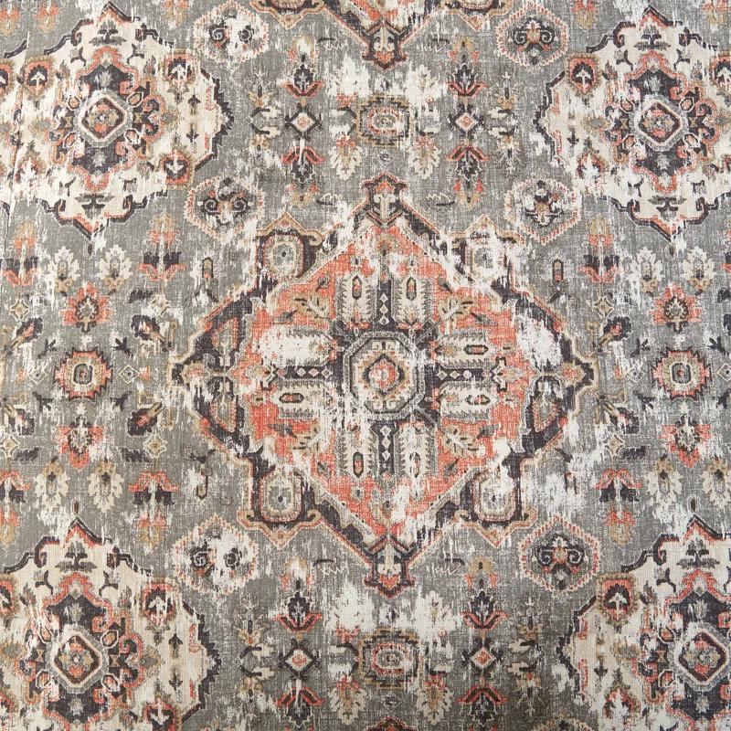 HiEnd Accents Carmen Taupe Linen Medallion Pattern Classic Modern Rustic Comforter Set