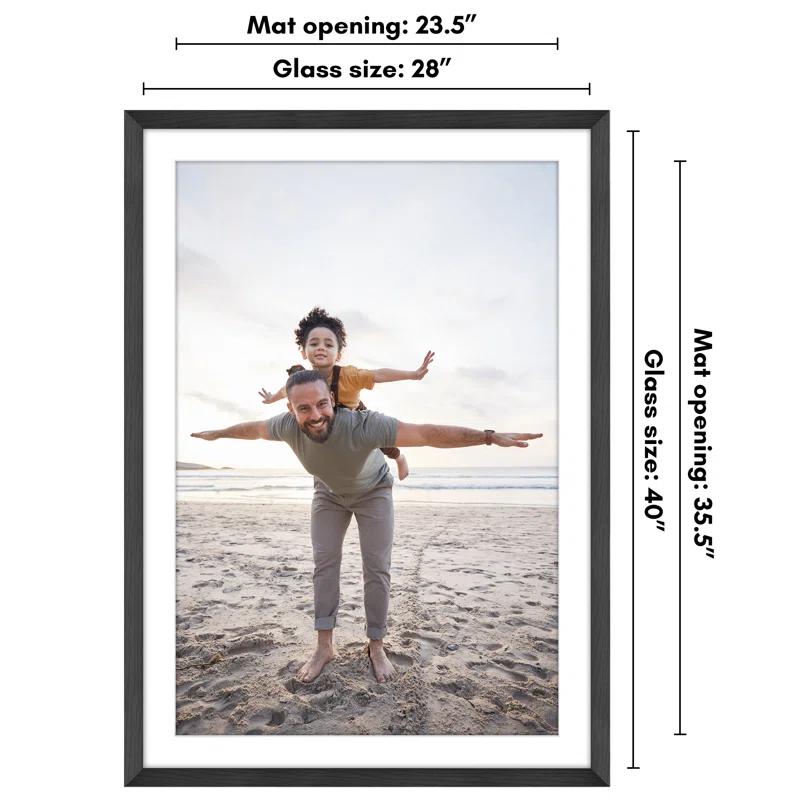 Americanflat Picture Frame - Frame with Mat - Wide Molding - Shatter-Resistant Glass | Wayfair