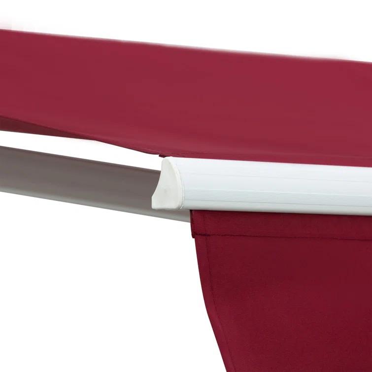 Outsunny Outsunny 2'' Polyester Beige Cover Retractable Patio Awning